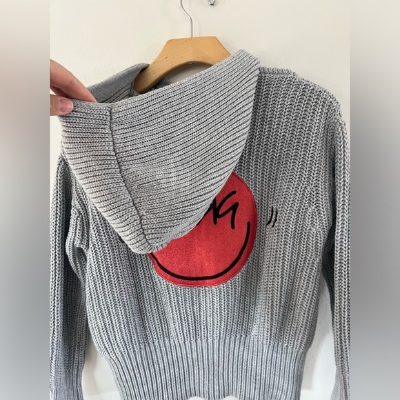 Zadig & Voltaire Moore Light Grey Hooded Knit Cardigan Sweater Size XS/S - Picture 11 of 14